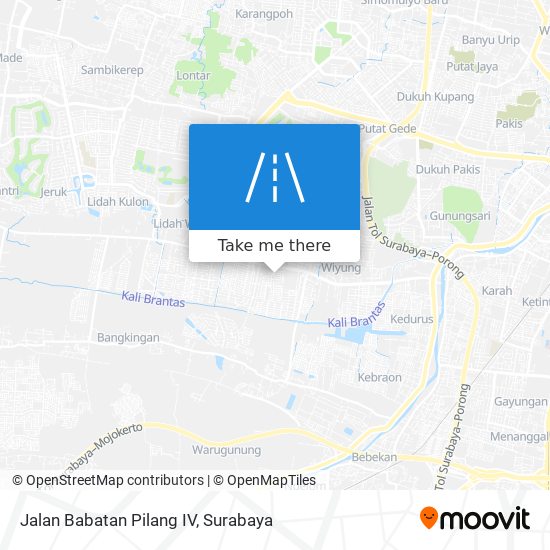 Jalan Babatan Pilang IV map