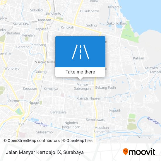 Jalan Manyar Kertoajo IX map