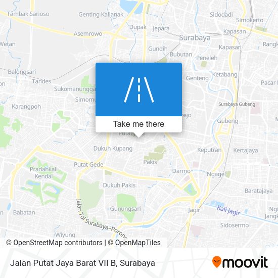Jalan Putat Jaya Barat VII B map