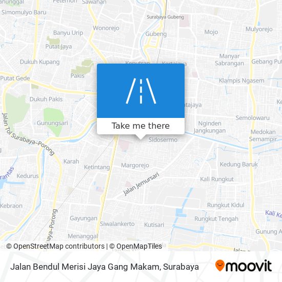 Jalan Bendul Merisi Jaya Gang Makam map