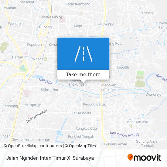 Jalan Nginden Intan Timur X map