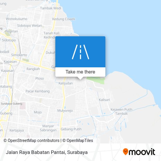 Jalan Raya Babatan Pantai map