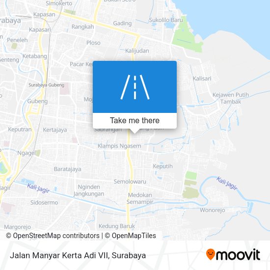 Jalan Manyar Kerta Adi VII map