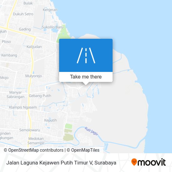 Jalan Laguna Kejawen Putih Timur V map
