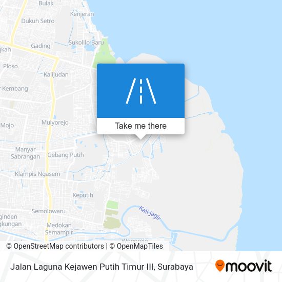 Jalan Laguna Kejawen Putih Timur III map