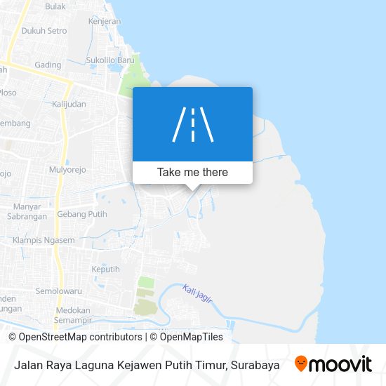 Jalan Raya Laguna Kejawen Putih Timur map