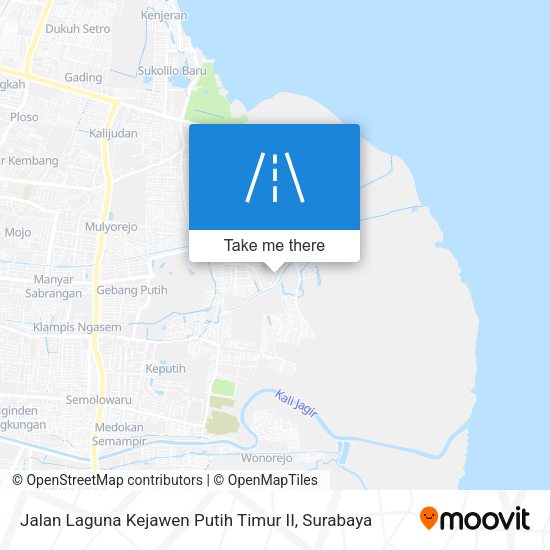 Jalan Laguna Kejawen Putih Timur II map