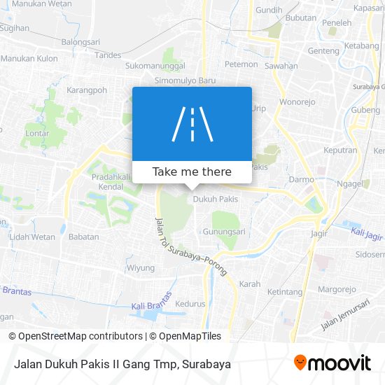 Jalan Dukuh Pakis II Gang Tmp map