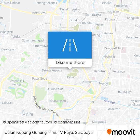 Jalan Kupang Gunung Timur V Raya map