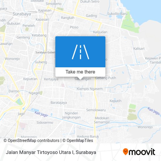 Jalan Manyar Tirtoyoso Utara I map