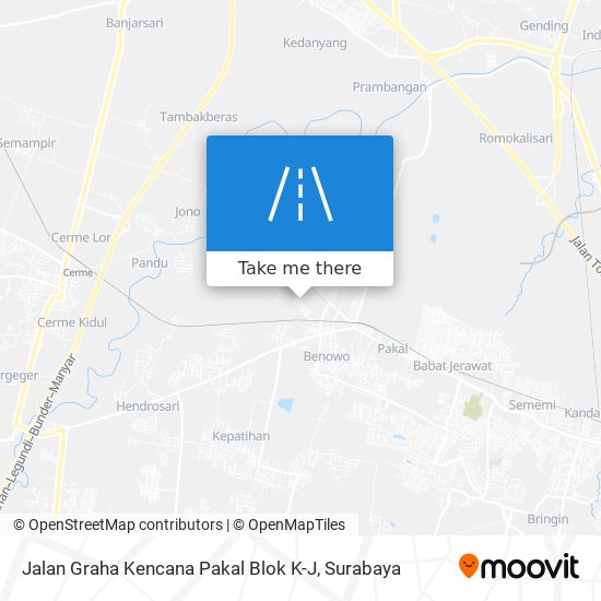 Jalan Graha Kencana Pakal Blok K-J map