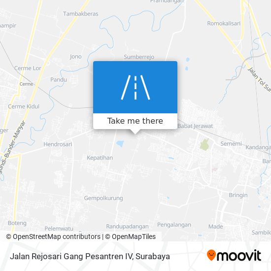 Jalan Rejosari Gang Pesantren IV map