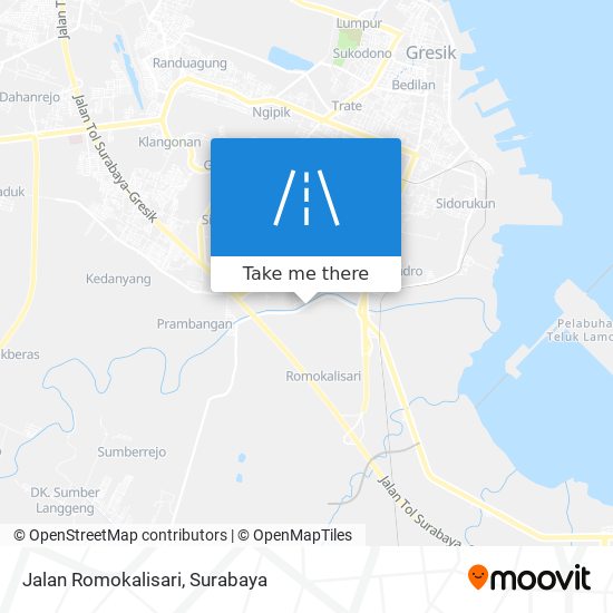 Jalan Romokalisari map