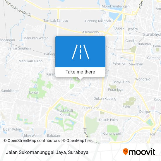 Jalan Sukomanunggal Jaya map