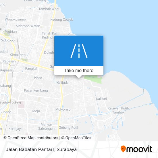 Jalan Babatan Pantai I map
