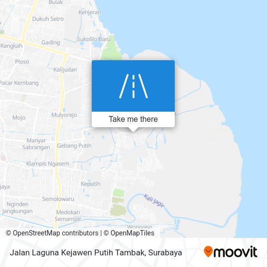 Jalan Laguna Kejawen Putih Tambak map