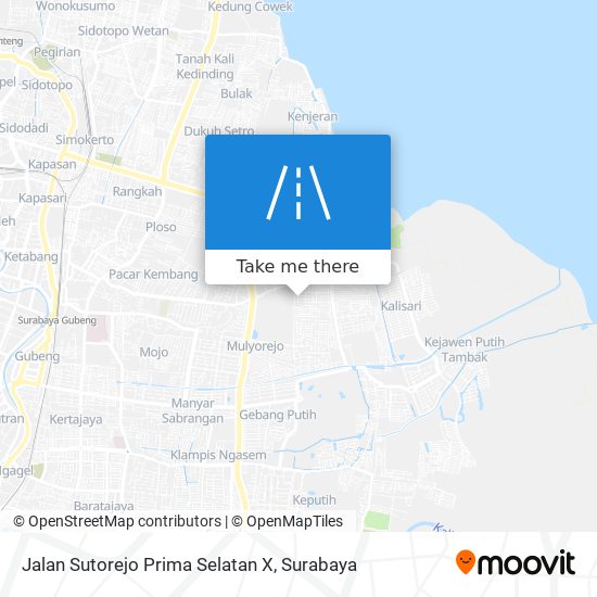 Jalan Sutorejo Prima Selatan X map