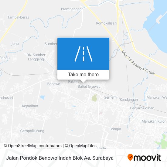 Jalan Pondok Benowo Indah Blok Ae map