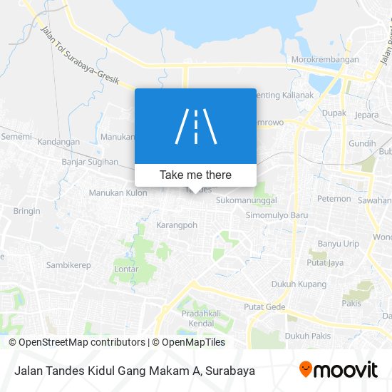 Jalan Tandes Kidul Gang Makam A map