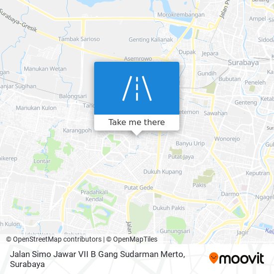 Jalan Simo Jawar VII B Gang Sudarman Merto map
