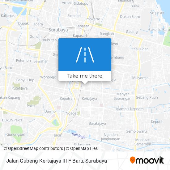 Jalan Gubeng Kertajaya III F Baru map