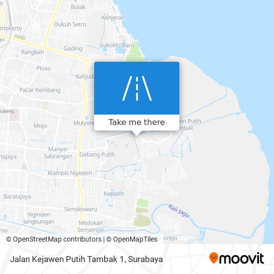 Jalan Kejawen Putih Tambak 1 map