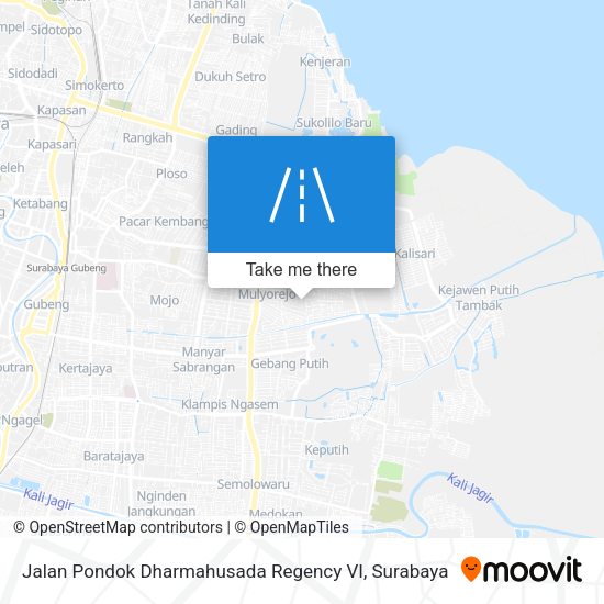 Jalan Pondok Dharmahusada Regency VI map