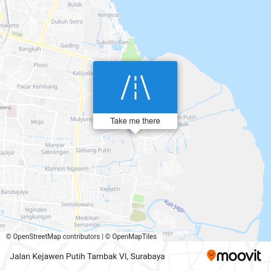 Jalan Kejawen Putih Tambak VI map