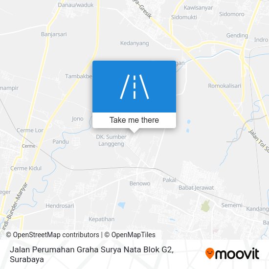 Jalan Perumahan Graha Surya Nata Blok G2 map