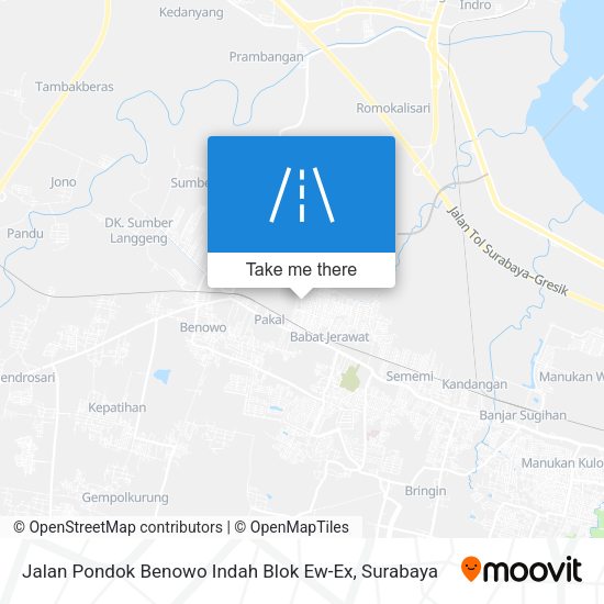 Jalan Pondok Benowo Indah Blok Ew-Ex map