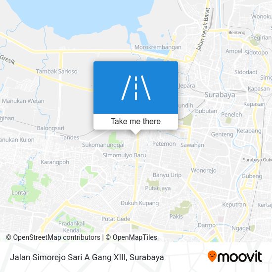 Jalan Simorejo Sari A Gang XIII map