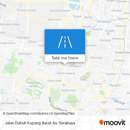 Jalan Dukuh Kupang Barat Ax map