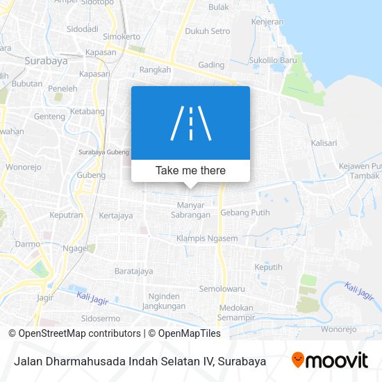 Jalan Dharmahusada Indah Selatan IV map