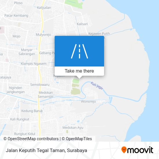 Jalan Keputih Tegal Taman map