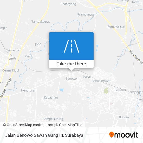 Jalan Benowo Sawah Gang III map