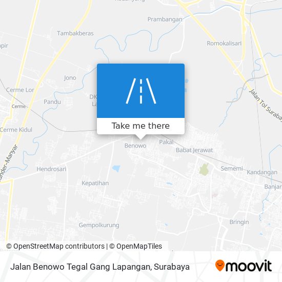 Jalan Benowo Tegal Gang Lapangan map