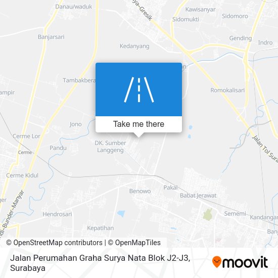 Jalan Perumahan Graha Surya Nata Blok J2-J3 map