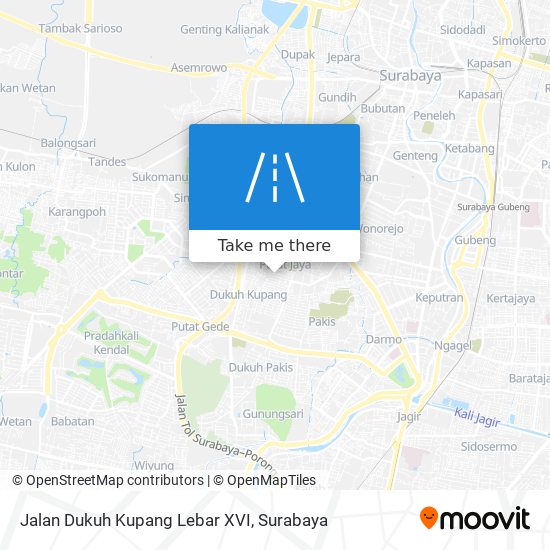 Jalan Dukuh Kupang Lebar XVI map