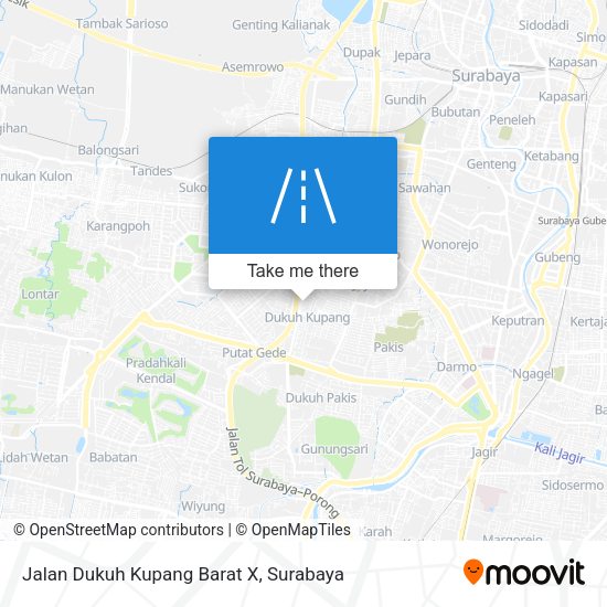 Jalan Dukuh Kupang Barat X map