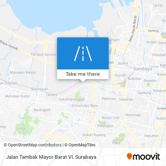 Jalan Tambak Mayor Barat VI map