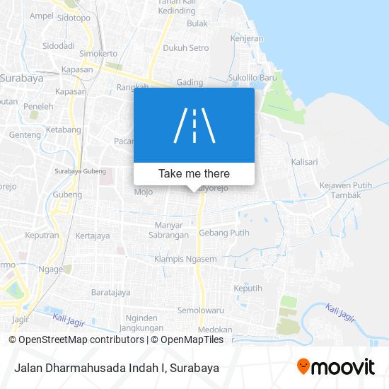 Jalan Dharmahusada Indah I map