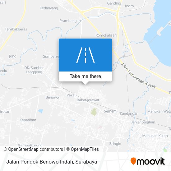 Jalan Pondok Benowo Indah map