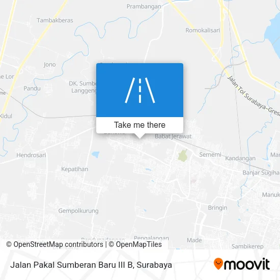 Jalan Pakal Sumberan Baru III B map
