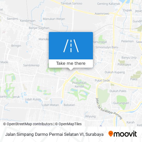 Jalan Simpang Darmo Permai Selatan VI map