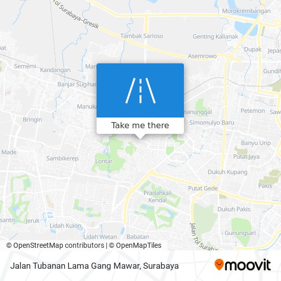 Jalan Tubanan Lama Gang Mawar map