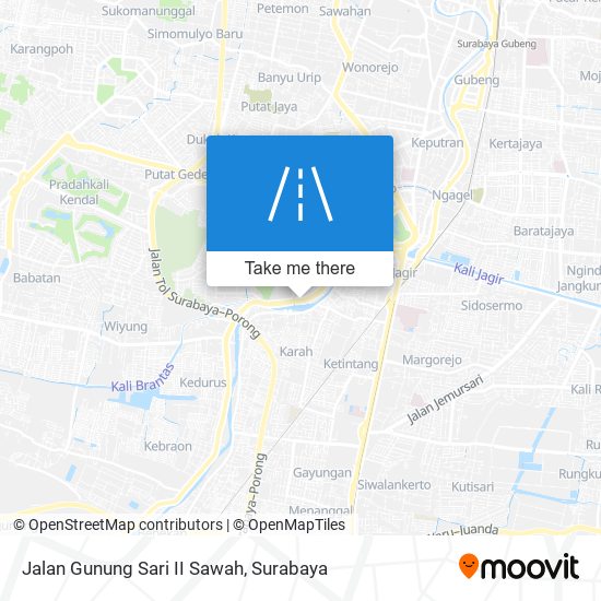 Jalan Gunung Sari II Sawah map