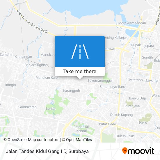 Jalan Tandes Kidul Gang I D map