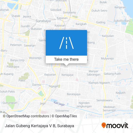 Jalan Gubeng Kertajaya V B map