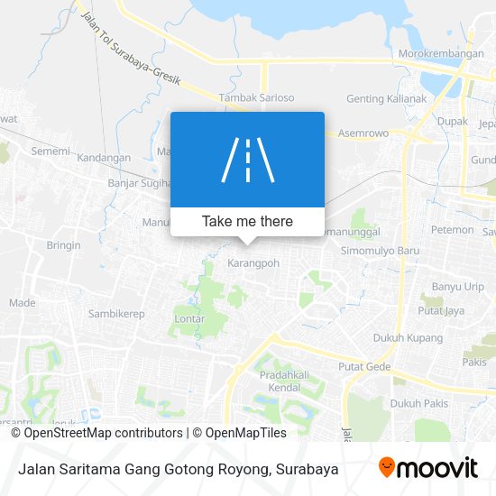 Jalan Saritama Gang Gotong Royong map