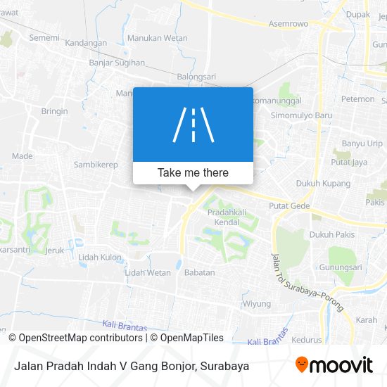 Jalan Pradah Indah V Gang Bonjor map